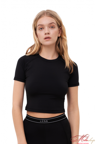 Футболка жіноча укорочена з мікрофібри Luna L023t Mila